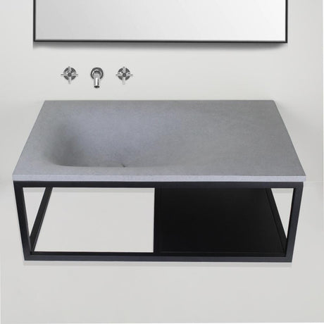 Waterloo Cast Concrete Wall-Mount Sink - Light Gray