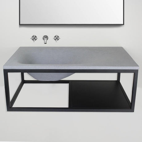 Waterloo Cast Concrete Wall-Mount Sink - Light Gray