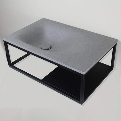 Waterloo Cast Concrete Wall-Mount Sink - Light Gray