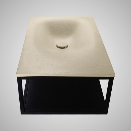 Waterloo Cast Concrete Wall-Mount Sink - Sandstone