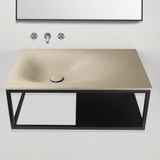 Waterloo Cast Concrete Wall-Mount Sink - Sandstone