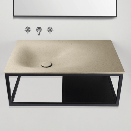Waterloo Cast Concrete Wall-Mount Sink - Sandstone