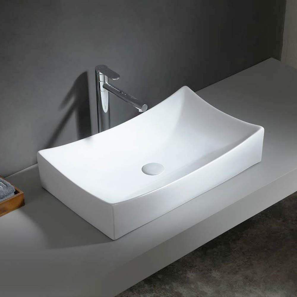 Waupon Vitreous China Rectangular Vessel Sink