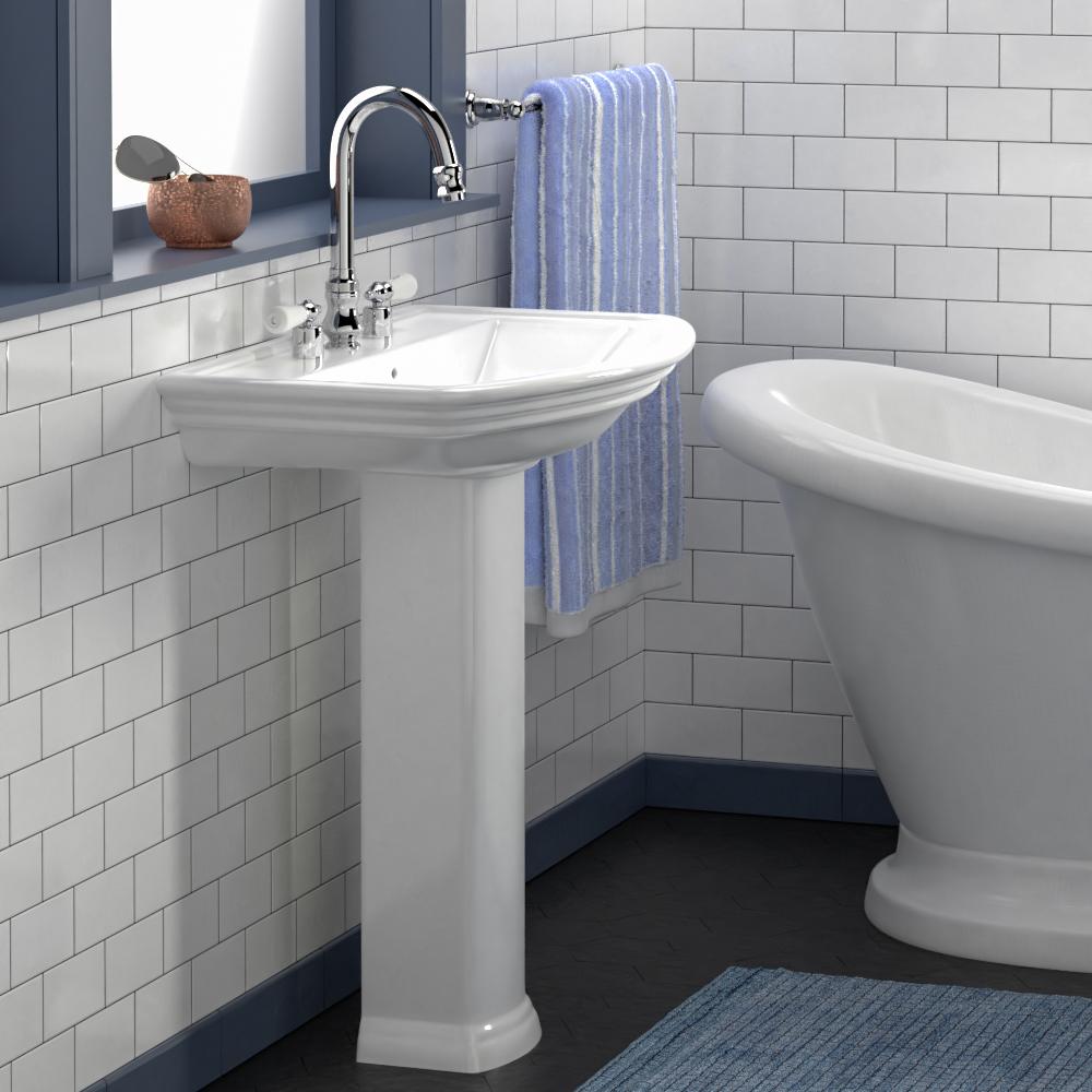 Waycross 400 Vitreous China Pedestal Sink