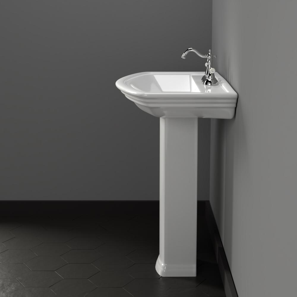 Waycross 400 Vitreous China Pedestal Sink