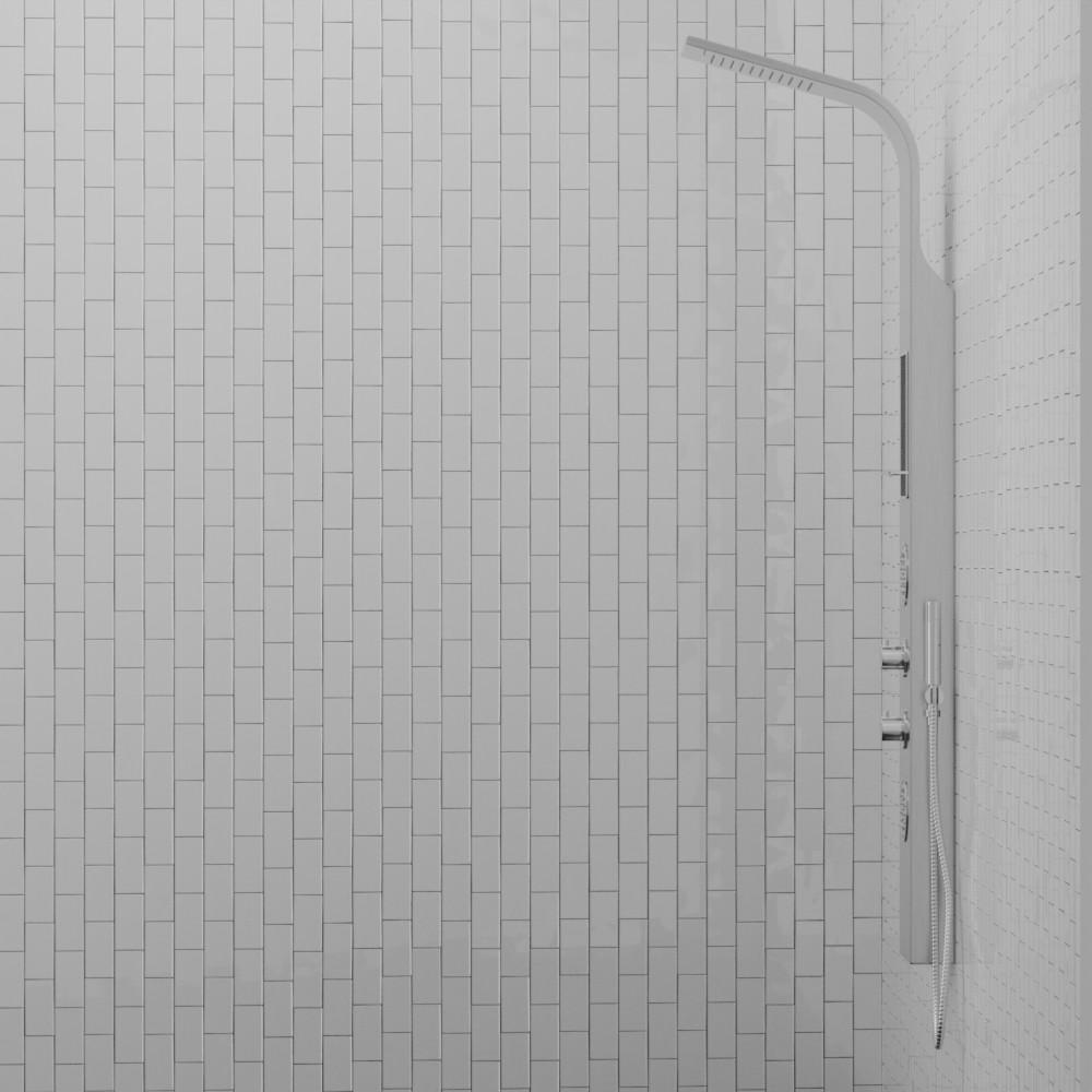 Weybun Thermostatic Stainless Steel Shower Panel with Hand Shower