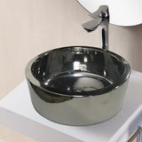 Whitlash Vitreous China Vessel Sink -  Polished Silver