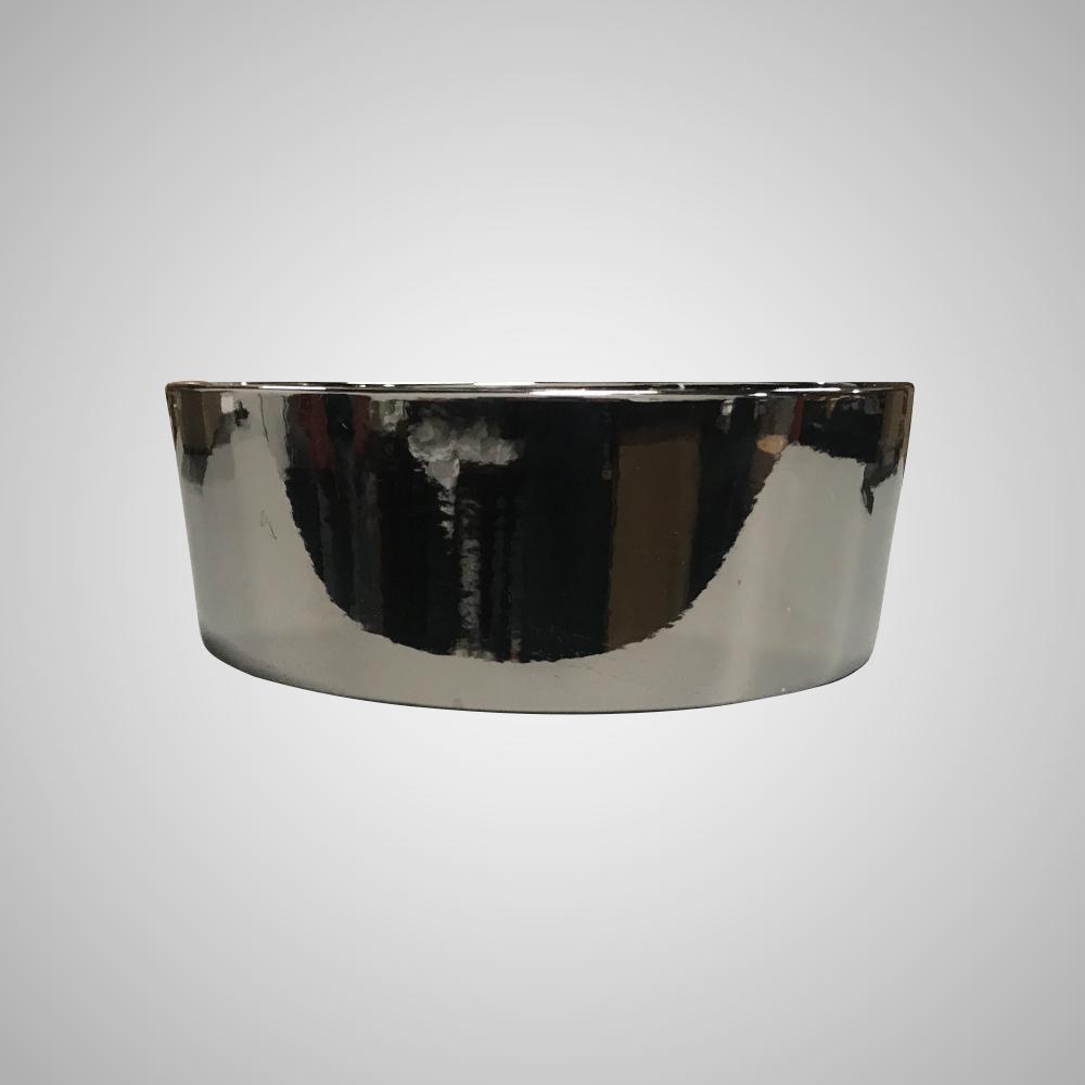 Whitlash Vitreous China Vessel Sink -  Polished Silver