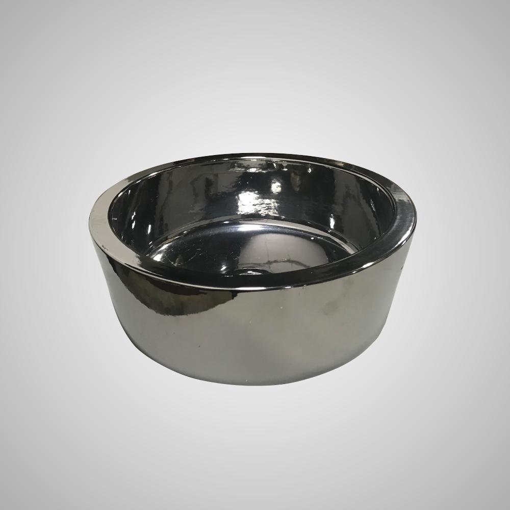 Whitlash Vitreous China Vessel Sink -  Polished Silver