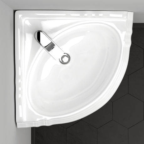 Yakima Vitreous China Corner Pedestal Sink